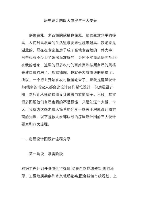 房屋设计的四大流程与三大要素