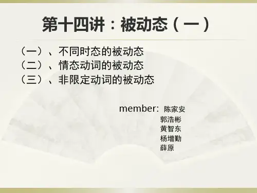 第十四讲：被动态