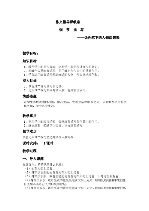 细节描写教案 2