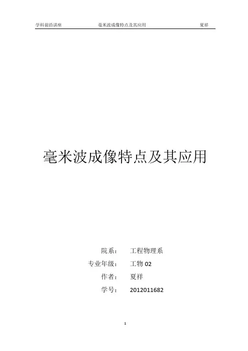 毫米波成像特点及其应用