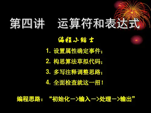 VB课件-第4讲 运算符和表达式