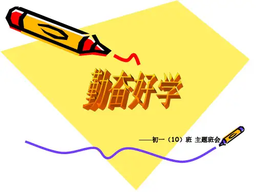 《勤奋好学主题班会》ppt课件