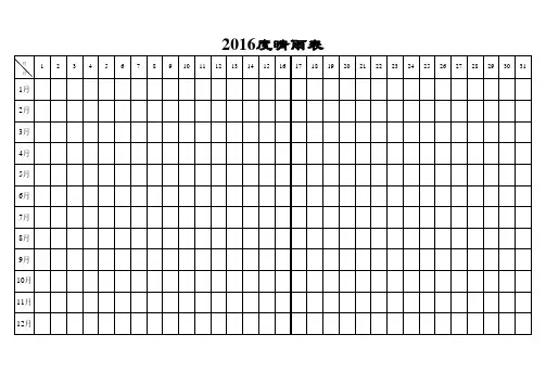 2016年施工晴雨表_标准