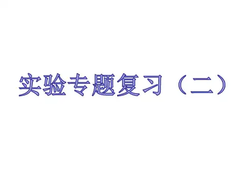 实验专题复习二