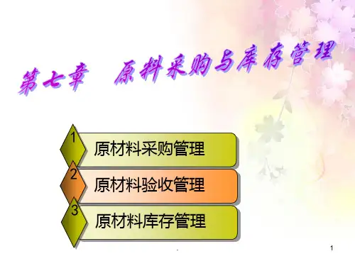 第五章 餐饮原料采购与库存管理PPT课件