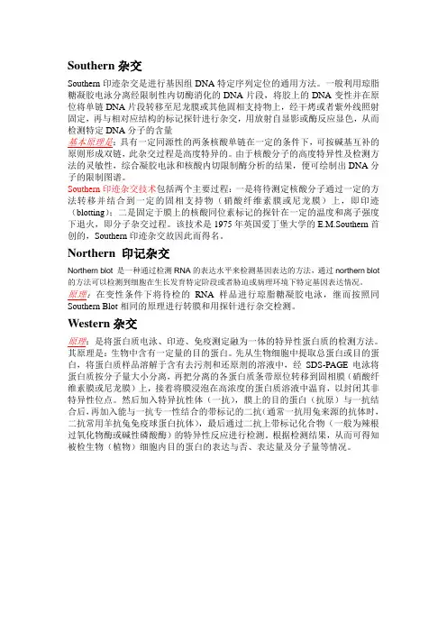 Southern&northern&western杂交原理