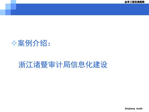 案例分析-浙江诸暨审计局信息化建设18页
