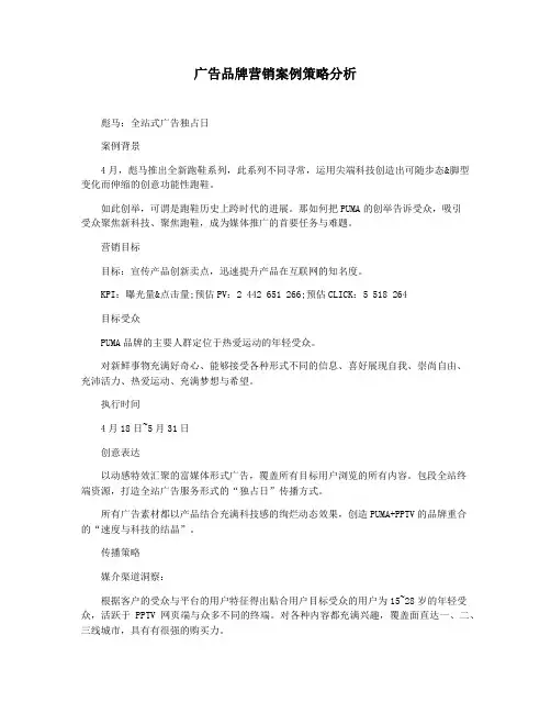 广告品牌营销案例策略分析