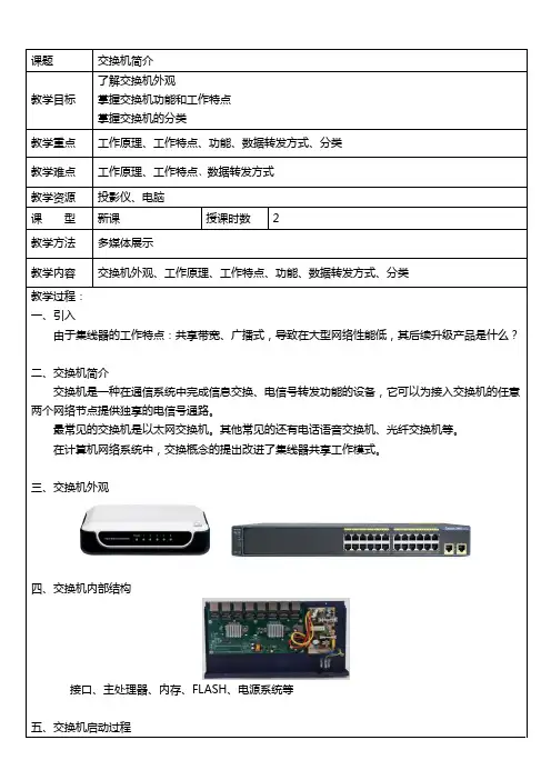 23-1.交换机外观、工作原理和特点、功能、数据转发方式、分类