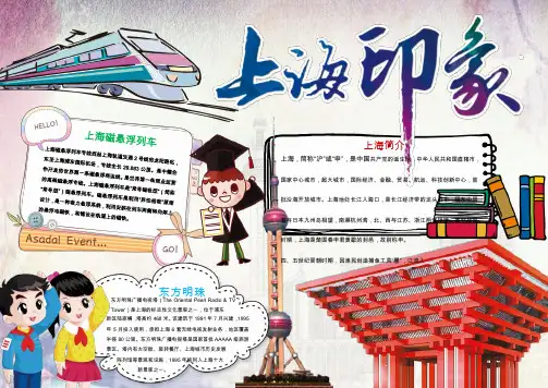 卡通上海印象小报手抄报Word(1)【word小报手抄报模板】