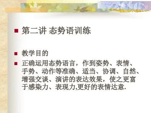 〔优质课件〕态势语训练课件