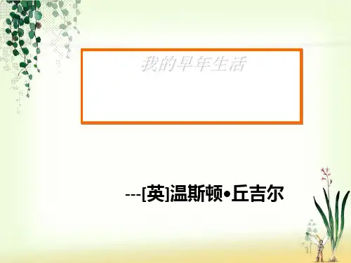 《我的早年生活》ppt课件完美版