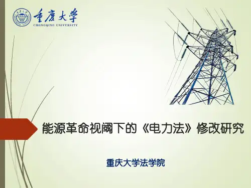能源革命视阈下的《电力法》修改研究