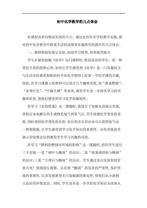 初中化学教学(1)论文