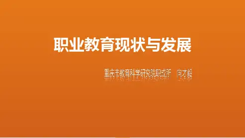 职业教育现状与发展(向才毅)
