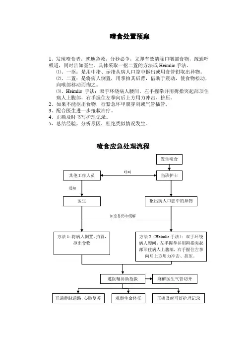 噎食防范预案及应急处理流程 2
