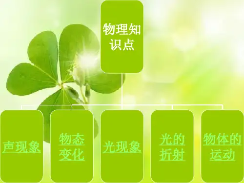 初二物理上册知识点总结