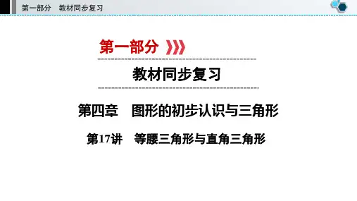中考数学复习第四章图形的初步认识与三角形第17讲等腰三角形与直角三角形