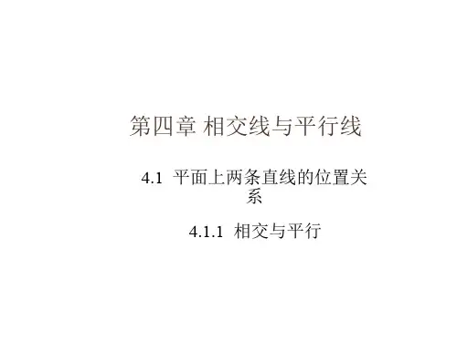 湘教版七年级数学下册4.1 平面上两条直线的位置关系 课件