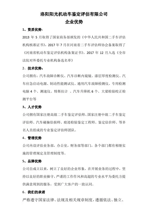 评估公司企业优势