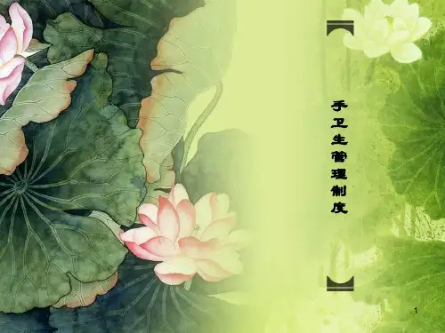手卫生管理制度ppt课件