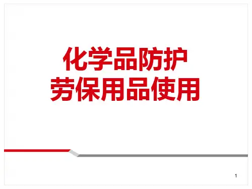 化学品防护及劳保用品使用ppt课件