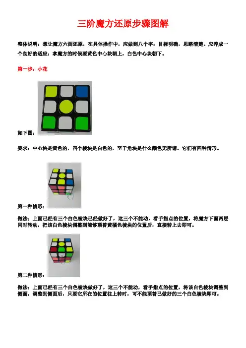 三阶魔方还原步骤图解