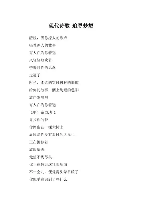 现代诗歌 追寻梦想