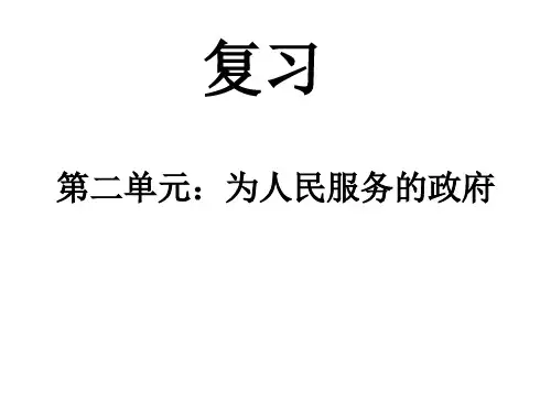高一政治下学期第二单元复习(教学课件2019)