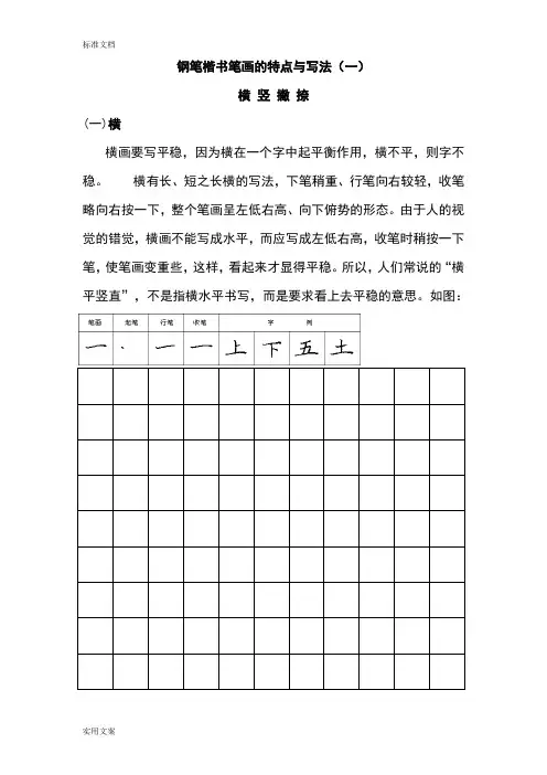 钢笔楷书字帖-直接打印练习 2