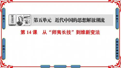【课堂新坐标】16-17年高中人教版历史课件必修三第五单元第14课从“师夷长技”到维新变法