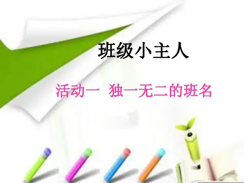 独一无二的班名
