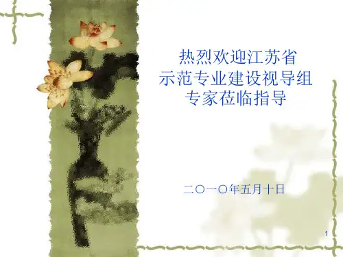 热烈欢迎江苏示范专业验收评审组专家莅临指导PPT课件