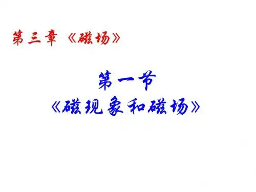 高二物理磁现象和磁场1
