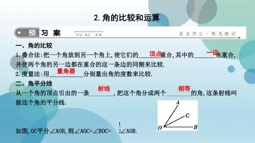 2.角的比较和运算