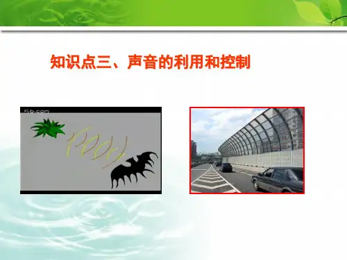 声现象 声音的利用和控制