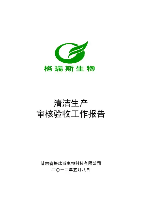 清洁生产审核验收工作报告汇总