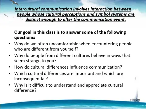 Cross Cultural Communication Unit 跨文化交际