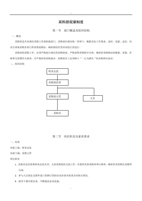 采购部规章制度(1p)