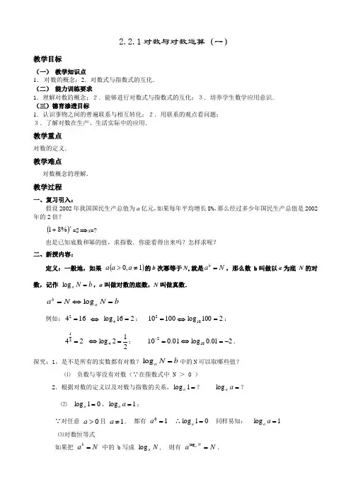 2.2.1对数与对数运算(一)