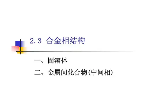 2.3 晶体结构