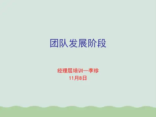 某公司团队发展阶段培训课程(PPT 29页)