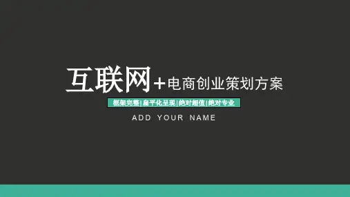 扁平化互联网电商创业策划方案PPt模板
