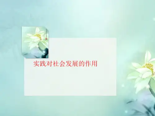 实践对社会发展讲义的作用