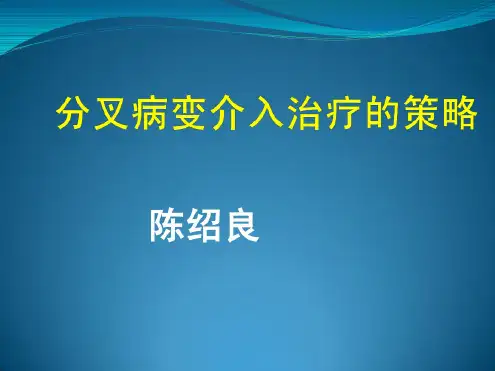 分叉病变的分型和术式选择