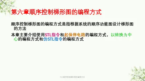 PLC顺序控制梯形图的编程方式课件