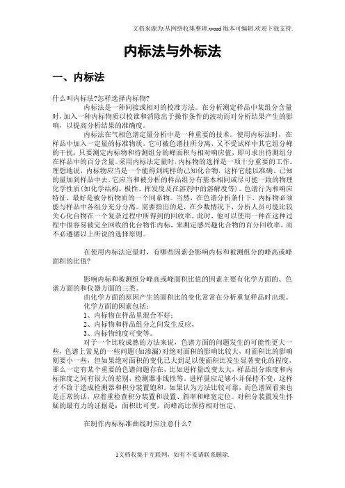 内标法与外标法