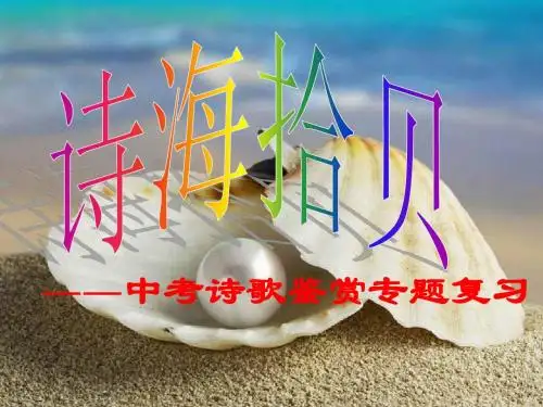 中考古诗词鉴赏训练