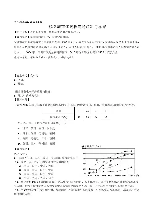城市化过程与特点