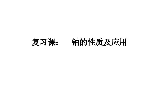 钠的性质和应用(复习课)